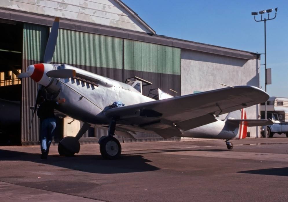 Hispano Aviacion H.A. 1112 M-1-L, keine, W.Nr. 120, Chino (USA), Das Foto wurde 1976 aufgenommen. Die Maschine hatte damals die Zulassung N109…