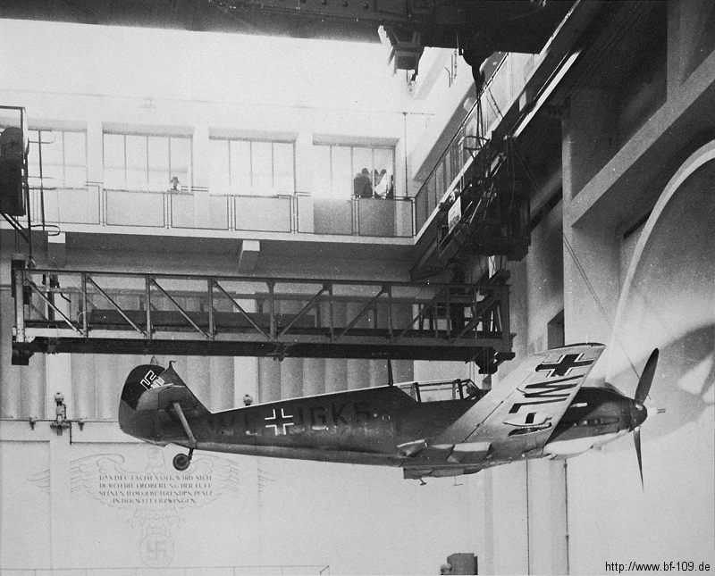 Bf 109 E-3, Deutschland, WL-IGKS, Braunschweig-Völkenrode (Deutschland), Windkanalversuche in der Deutschen Forschungsanstalt für Luftfahrt in Braunsc…