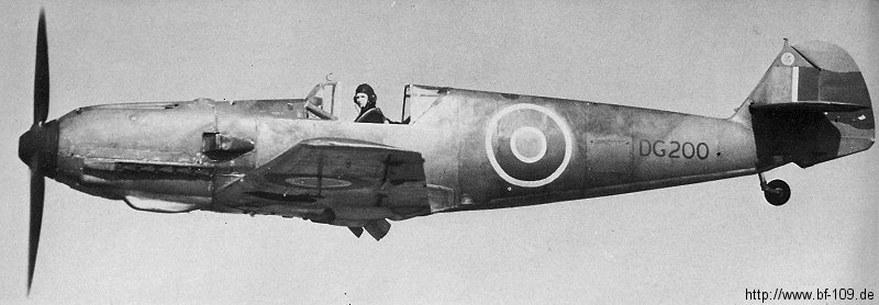 Bf 109 E-4/B, England, DG200, W.Nr. 4 101, Die Emil (schwarze 12) von Lt. Wolfgang Teumer, am 27.11.1940 von einer "Spit…