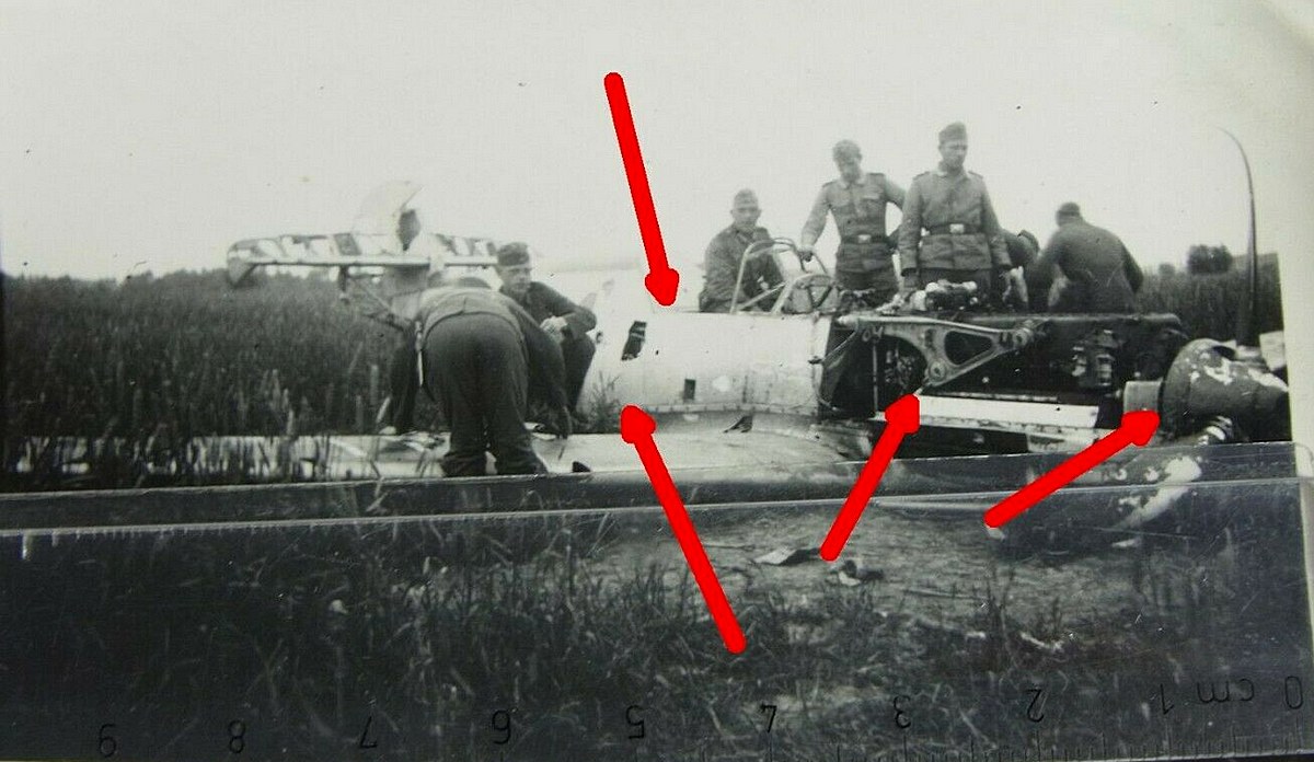 Bf 109 E-3, Jagdgeschwader 51, I. Gruppe, 3. Staffel, Deutschland, gelbe 1, Die größten Beschädigungen an der Maschine wurden ihr scheinbar erst nach der…