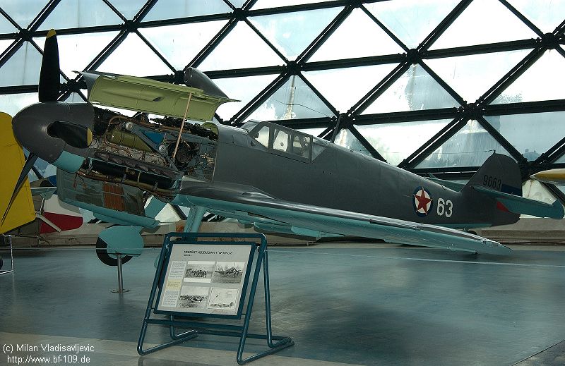 Bf 109 G-2/R3, Jugoslawien, weisse 63, W.Nr. 14 792, Belgrad (Jugoslawien), Diese Gustav stand noch bis 1953 mit der jugoslawischen Seriennummer 9663 im …