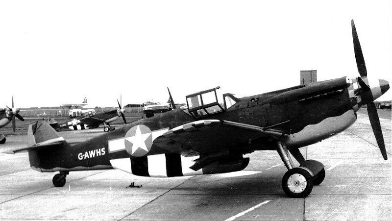 Hispano Aviacion H.A. 1112 M-1-L, USA, G-AWHS, W.Nr. 228, In den 70er wurde der Film "Patton" gedreht. In diesem Film sollten drei Buch…