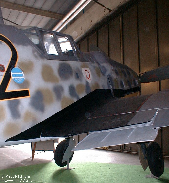 Bf 109 G-6, Deutschland, schwarze 12, W.Nr. 194, Wittmund (Deutschland), Diese Bf 109 G-6 entstand, nach einem 18 Jahre dauernden  Umbau, aus einer H.…
