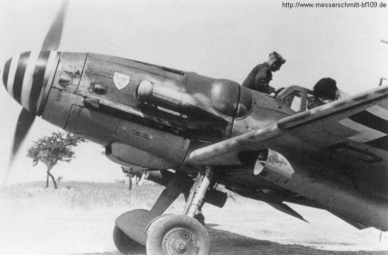 Bf 109 G-6/W trop, Maj. Franz Beyer, Jagdgeschwader 3, IV. Gruppe, Stab, Deutschland, Doppelwinkel