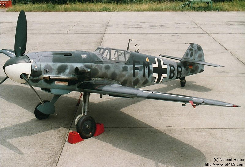 Bf 109 G-6, Deutschland, FM+BB, W.Nr. 156, Manching (Deutschland), Umgebaute H.A. 1112 M-1-L (Werk-Nr. 156) mit DB 605 A Motor.