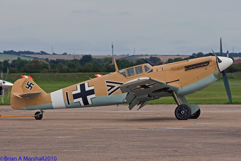 Hispano Aviacion H.A. 1112 M-1-L, Deutschland, Doppelwinkel, W.Nr. 67, Duxford (England), Das Foto wurde am 04. September 2010 in Duxford (England) aufgenommen.