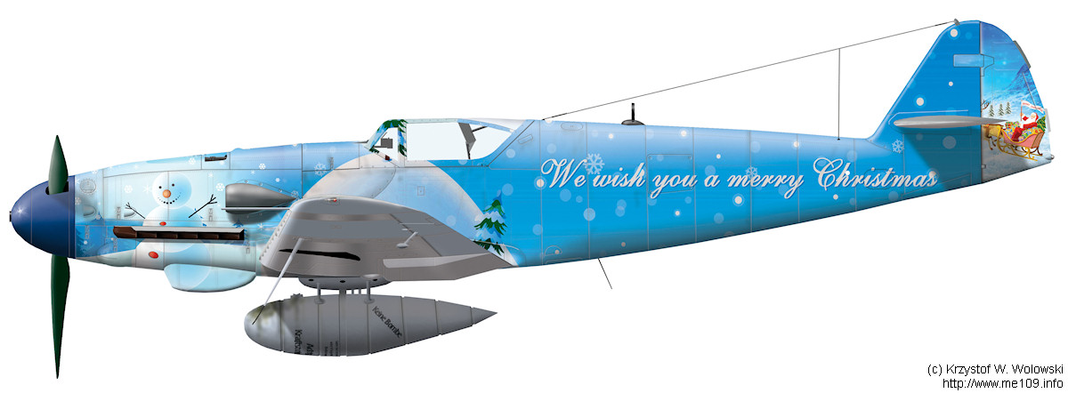 Bf 109 K-4/R3, Sankt Nikolaus, 1. Rentierstaffel, Finnland, Frohe Weihnachten allen Besuchern meiner Webseite und herzlichen Dank an Krzy…