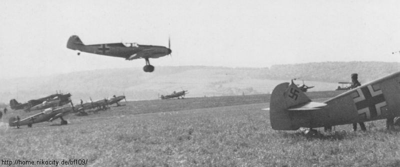 Bf 109 E, Jagdgeschwader 77, I. Gruppe, Deutschland, Odendorf (Deutschland), Ort: Odendorf
