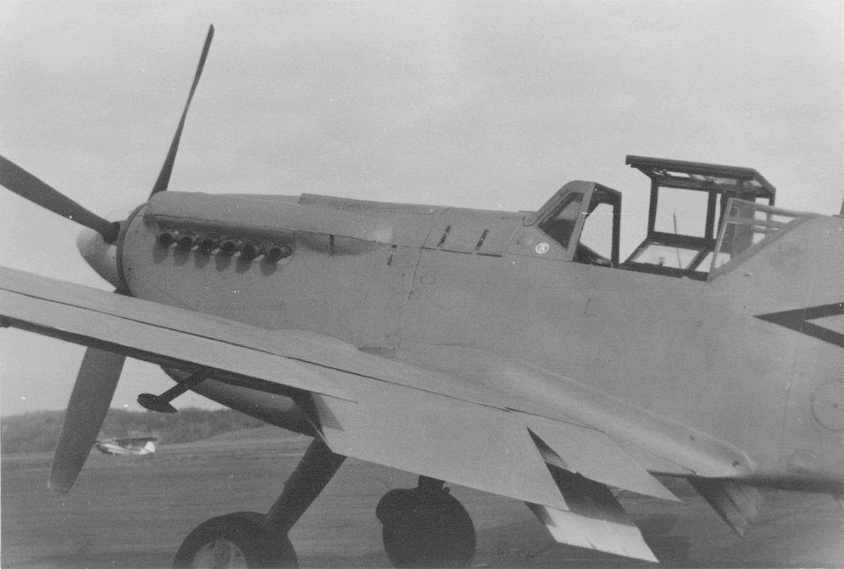 Hispano Aviacion H.A. 1112 M-1-L, Deutschland, W.Nr. 171, Oxford Municipal Airport (USA), Das Foto wurde im Sommer 1974 auf dem Oxford Municipal Airport (USA) aufgenom…