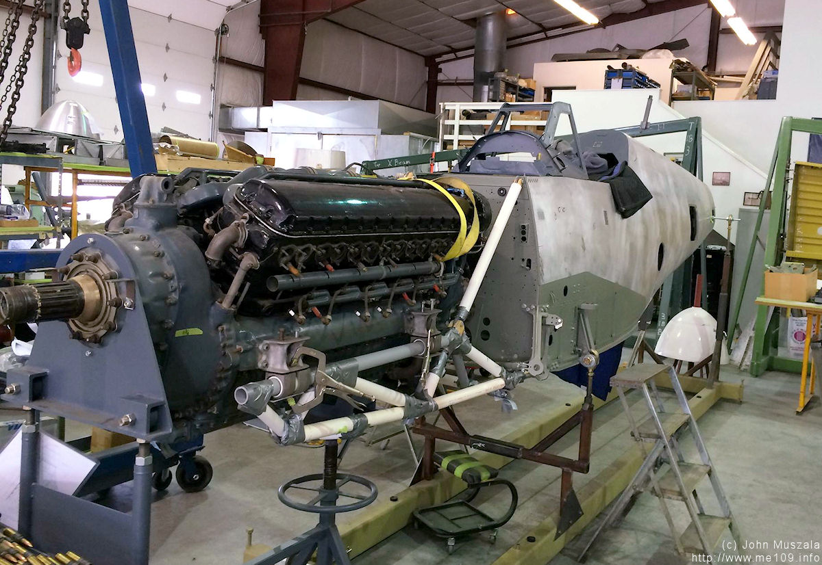 Hispano Aviacion H.A. 1112 M-1-L, keine, W.Nr. 193, Die Aufnahme stammt vom November 2014 und zeigt die Maschine beim Umbau in ei…