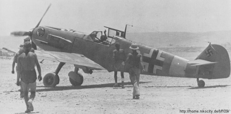 Bf 109 E-7/Trop, Lt. Peter Werfft, Jagdgeschwader 27, I. Gruppe, 1. Staffel, Deutschland, weisse 6